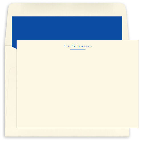 Underlined with Choice of Typeface Flat Note Cards - Raised Ink